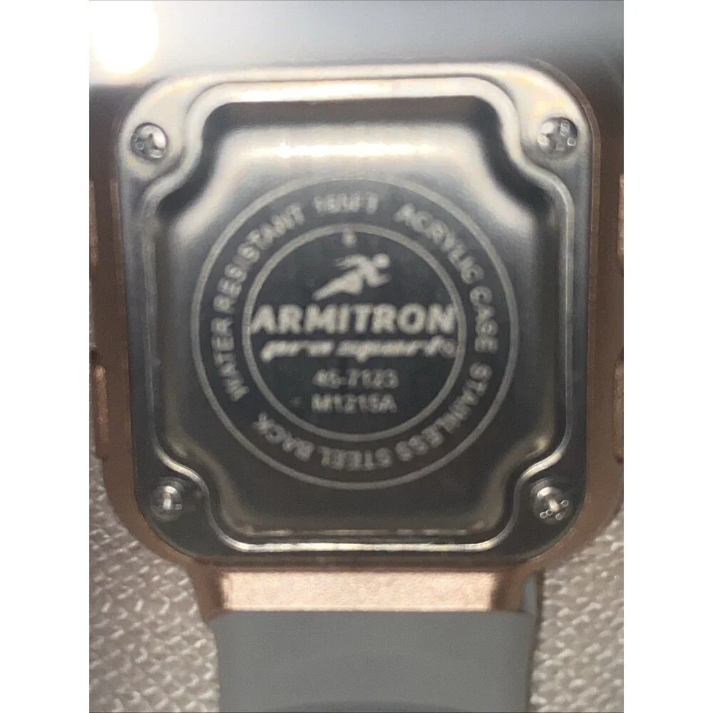 Armitron Pro Sport 45/7123 Rose gold Acrylic Case Quartz Digital Watch Running
